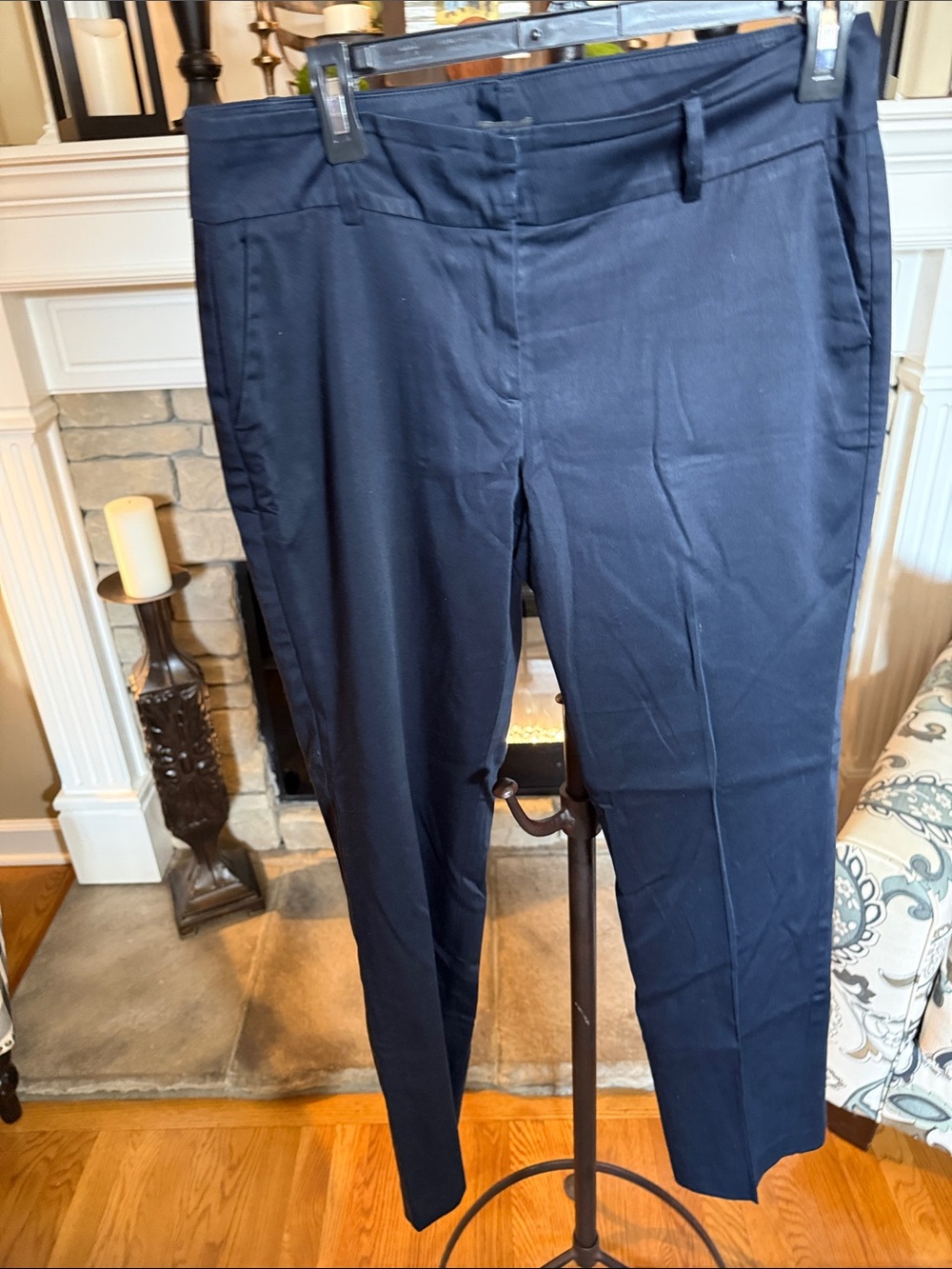 Ann Taylor Navy Straight-Leg Dress Pants